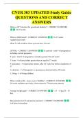 CNUR 303 UPDATED Study Guide  QUESTIONS AND CORRECT  ANSWERS 