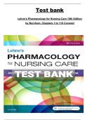 Lehne&rsquo;s Pharmacology for Nursing Care &lpar;10th Edition&rpar; by Burchum &ndash; test bank covering Chapters 1&ndash;110