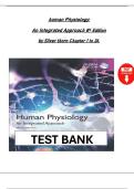 Full Test Bank for Human Physiology&colon; An Integrated Approach 8th Edition by Dee Unglaub Silverthorn &ndash; Complete Chapters 1&ndash;26 with NCLEX-Style Questions&comma; Answers&comma; Learning Outcomes & Bloom&rsquo;s Taxonomy
