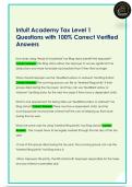 Intuit Academy Tax Level 1  Questions with 100&percnt; Correct Verified  Answers  