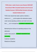 TCEQ class c water license exam Newest 2026-2027  Actual Exam With Complete Questions And Correct  Detailed Answers &lpar;100&percnt;Verified Answers&rpar; &vert;Already  Graded A&plus;&vert;Brand new&excl;&excl;