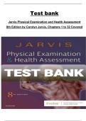 Physical Examination and Health Assessment &lpar;8th Edition&rpar; by Carolyn Jarvis &ndash; test bank covering Chapters 1&ndash;32