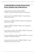  Certified Healthcare Facility Manager &lpar;CHFM&rpar; Exam Review &ndash; Complete Study Guide with Verified Answers
