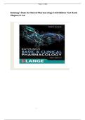 Katzung's Basic & Clinical Pharmacology 16th Edition Test Bank Complete All Chapters 1-66&excl; ALREADY RATED A&plus; 100&percnt; CORRECT ANSWERS