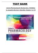 Lehne&rsquo;s Pharmacology for Nursing Care &lpar;11th Edition&rpar; by Jacqueline Burchum and Rosenthal &ndash; test bank covering Chapters 1&ndash;110