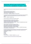 AWHONN IEFM EXAM QUESTIONS & APPROVED ANSWERS PASSED 100&percnt;