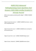 NURS 5315 Advanced  Pathophysiology Exam Questions And  Answers 2025&vert;2026 Verified Graded A&plus;  Already Passed&excl;