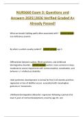 NURS660 Exam 3&colon; Questions and  Answers 2025&vert;2026 Verified Graded A&plus;  Already Passed&excl;