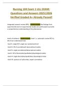 Nursing 104 Exam 1 ULL EXAM&colon;  Questions and Answers 2025&vert;2026  Verified Graded A&plus; Already Passed