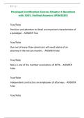 Paralegal Certification Course Chapter 1 Questions with 100&percnt; Verified Answers UPDATED&excl;&excl;&excl;&period;