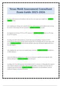 Texas Mold Assessment Consultant Exam Guide 2025-2026