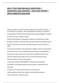 DECA TTDM PERFORMANCE INDICATORS &vert; QUESTIONS AND ANSWERS &vert; 2025&sol;2026 UPDATE &vert; WITH COMPLETE SOLUTION