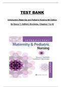 Introductory Maternity and Pediatric Nursing &lpar;4th Edition&rpar; by Nancy T&period; Hatfield and Kincheloe &ndash; test bank covering Chapters 1&ndash;42