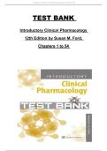Introductory Clinical Pharmacology &lpar;12th Edition&rpar; by Susan M&period; Ford &ndash; test bank covering Chapters 1&ndash;54