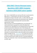 ONS ONCC Chemo Renewal exam&colon;  Questions With 100&percnt; Complete  Solutions 2025&vert;2026 Latest Update 