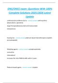 ONS&sol;ONCC exam&colon; Questions With 100&percnt;  Complete Solutions 2025&vert;2026 Latest  Update