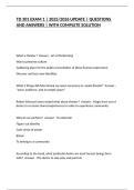 TD 301 EXAM 1 &vert; 2025&sol;2026 UPDATE &vert; QUESTIONS AND ANSWERS &vert; WITH COMPLETE SOLUTION