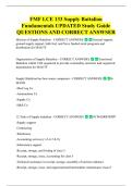 FMF LCE 133 Supply Battalion  Fundamentals UPDATED Study Guide  QUESTIONS AND CORRECT ANSWSER 
