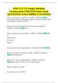 FMF LCE 133 Supply Battalion  Fundamentals UPDATED Study Guide  QUESTIONS AND CORRECT ANSWSER 