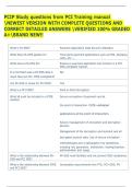 PCIP Study questions from PCI Training manual  NEWEST VERSION WITH COMPLETE QUESTIONS AND  CORRECT DETAILED ANSWERS VERIFIED 100&percnt; GRADED  A&plus;BRAND NEW&excl;&excl; 