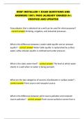 OSSF INSTALLER 1 EXAM QUESTIONS AND  ANSWERS 100&percnt; PASS &vert;ALREADY GRADED A&plus;&vert;  VERIFIED AND UPDATED 