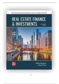 SOLUTION MANUAL FOR Real Estate Finance  17th Edition by Jeffrey Fisher William Brueggeman COMPLETE GUIDE WITH RATIONALES 100&percnt; VERIFIED A&plus; GRADE ASSURED&excl;&excl;&excl;&excl;&excl;&excl;NEW LATEST UPDATE&excl;&excl;&excl;&excl;&excl;