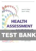TEST BANK FOR Health Assessment in Nursing Seventh&comma; North American Edition by Janet R Weber &comma; Jane H Kelley ISBN&colon; 978-1975161156 COMPLETE GUIDE 100 &percnt; VERIFIED A&plus; GRADE ASSURED &excl;&excl;&excl;&excl;&excl;LATEST UPDATE &excl;&excl;&excl;&excl;GUARANTEED SUCCESS&excl;&excl;&excl;&excl;&excl;&excl;&excl;