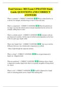 Food Science- RD Exam UPDATED Study  Guide QUESTIONS AND CORRECT  ANSWERS 