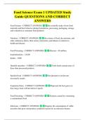 Food Science Exam 1 UPDATED Study  Guide QUESTIONS AND CORRECT  ANSWERS 