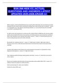 BSN 266 HESI V2 ACTUAL QUESTIONS AND ANSWERS LATEST UPDATED 2025-2026&period;GRADE A&plus;