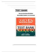 Test Bank for Discover Sociology 5th Edition by Daina Eglitis&vert; NEWEST VERSION Chapters 1-18