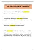PNR 104 EXAM 1 QUESTIONS AND ANSWERS 100&percnt;  PASS &vert;ALREADY GRADED A&plus;&vert; VERIFIED AND  UPDATED