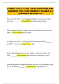 POWER TOOLS STUDY GUIDE QUESTIONS AND  ANSWERS 100&percnt; PASS &vert;ALREADY GRADED A&plus;&vert;  VERIFIED AND UPDATED
