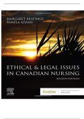 TEST BANK FOR Ethical & Legal Issues in Canadian Nursing 4th Edition by Margaret Keatings&comma; Pamela Adams ISBN&colon;978-1771721776 COMPLETE GUIDE ALL CHAPTERS COVERED 100&percnt; VERIFIED A&plus; GRADE ASSURED&excl;&excl;&excl;&excl;&excl;NEW LATEST UPDATE&excl;&excl;&excl;&excl;&excl;&excl;