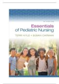 TEST BANK FOR Essentials of Pediatric Nursing Fifth&comma; North American Edition by TERRI KYLE&comma; SUSAN CARMAN &lpar;Author&rpar; ISBN&colon; 9781975236168 COMPLETE GUIDE 100 &percnt; VERIFIED A&plus; GRADE ASSURED &excl;&excl;&excl; LATEST UPDATE &excl;&excl;&excl;&excl;