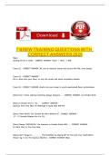 7 BREW TRAINING QUESTIONS WITH CORRECT ANSWERS 2025-2026