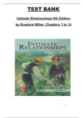 Intimate Relationships &lpar;9th Edition&rpar; by Rowland Miller &ndash; test bank covering Chapters 1&ndash;14