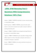 LEGL 2700 Roessing Test 3 Questions With Comprehensive Solutions 100&percnt; Pass