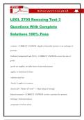 LEGL 2700 Roessing Test 3 Questions With Complete Solutions 100&percnt; Pass