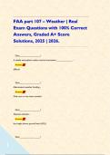 FAA part 107 &ndash; Weather &vert; Real Exam Questions with 100&percnt; Correct Answers&comma; Graded A&plus; Score Solutions&comma; 2025 &vert; 2026&period;    
