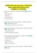FNDH 450 Final Exam Part 1 UPDATED  Study Guide QUESTIONS AND  CORRECT ANSWERS 