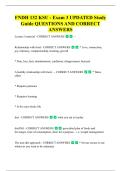 FNDH 132 KSU - Exam 3 UPDATED Study  Guide QUESTIONS AND CORRECT  ANSWERS