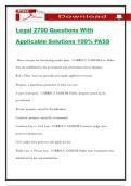 Legal 2700 Questions With Applicable Solutions 100&percnt; PASS