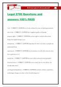 Legal 2700 Questions and answers 100&percnt; PASS