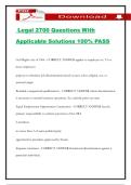 LEGL 2700 Bundled Exams Questions and Answers &vert;100&percnt; Pass Guarantee