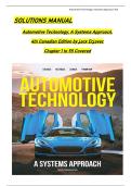 Full Solution Manual for Automotive Technology&colon; A Systems Approach 4th Canadian Edition by Jack Erjavec &ndash; Complete Chapters 1&ndash;55 with Verified Answers&comma; Instructor Teaching Notes&comma; Case Studies & Review Solutions