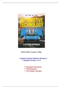 SOLUTION MANUAL FOR Automotive Technology&colon; A Systems Approach &vert; 4th Edition &vert;  Jack Erjavec&sol;Martin Restoule&sol;Stephen Leroux&sol;Rob Thompson ISBN&colon;9781774747162 COMPLETE GUIDE ALL CHAPTERS COVERED 100&percnt; VERIFIED A&plus; GRADE ASURED&excl;&excl;&excl;&excl;&excl; NEW LATEST UPDATE&excl;&excl;&excl;&excl;&excl;