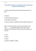 LP Gas Master Qualifier Transportation of LP Gas Questions and Answers with Solutions&period;