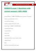 NUR2513 exam 1 Questions with correct answers 100&percnt; PASS