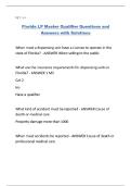 FLORIDA LP MASter qualifier EXAM PACKAGE DEAL QUESTIONS AND ANSWERS WITH VERIFIED SOLUTIONS UPDATED&excl;&excl;&excl;&excl;